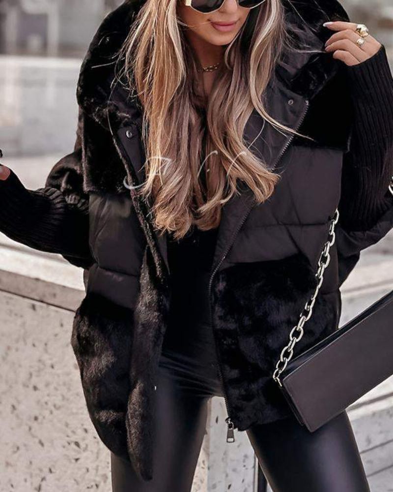 Chaqueta Femenina Puffer con Capucha Raina