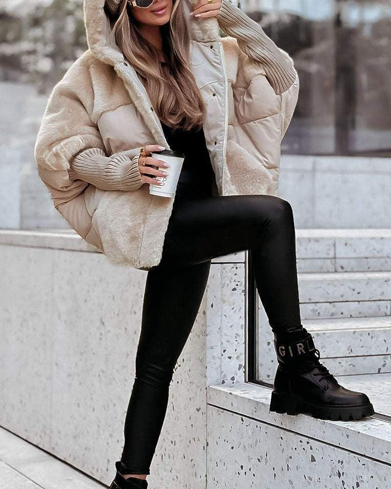 Chaqueta Femenina Puffer con Capucha Raina