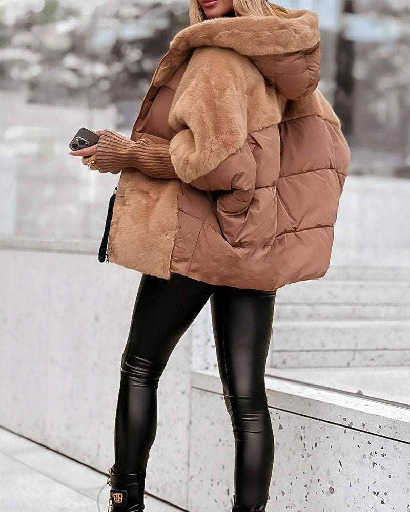 Chaqueta Femenina Puffer con Capucha Raina