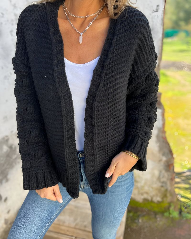 Cárdigan Femenino de Tricó Artesanal Carol