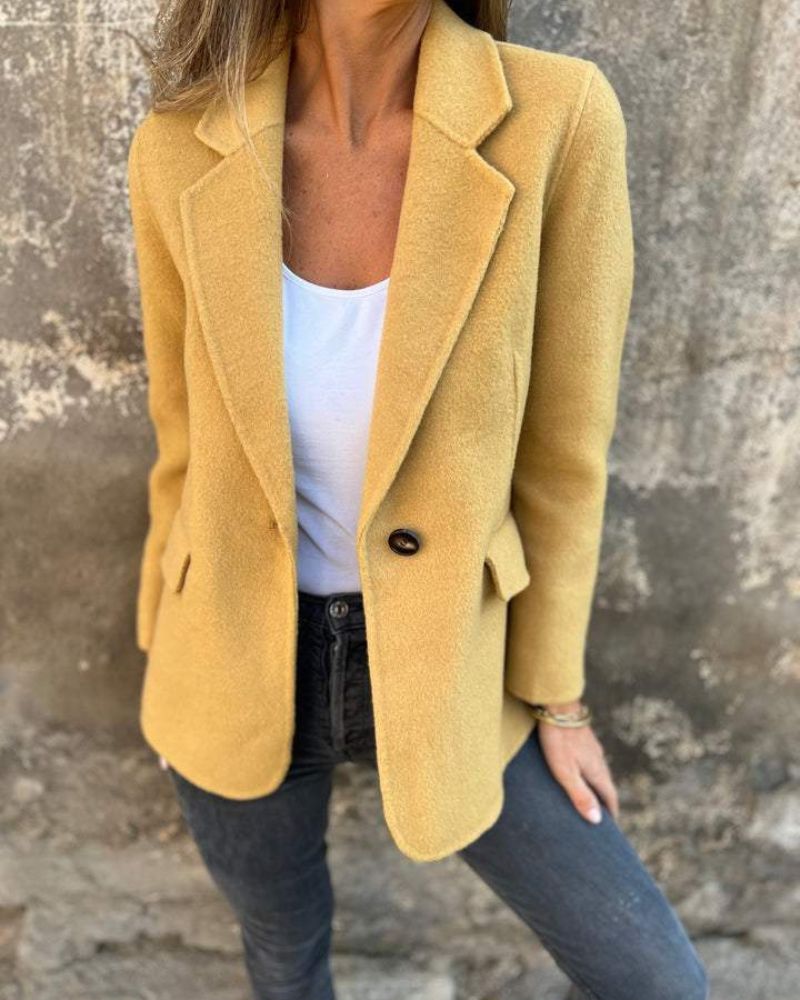 Blazer Femenino de Sastrería con Botón Único y Corte Recto Renata