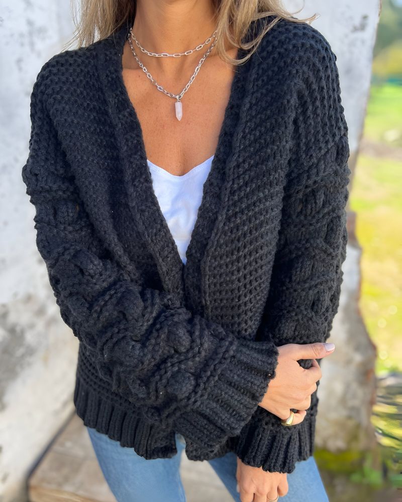 Cárdigan Femenino de Tricó Artesanal Carol