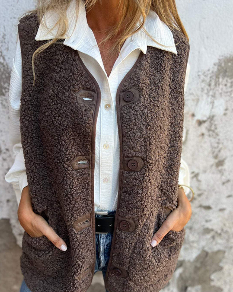 Chaqueta Femenina Forrada en Piel de Peluche Daniela