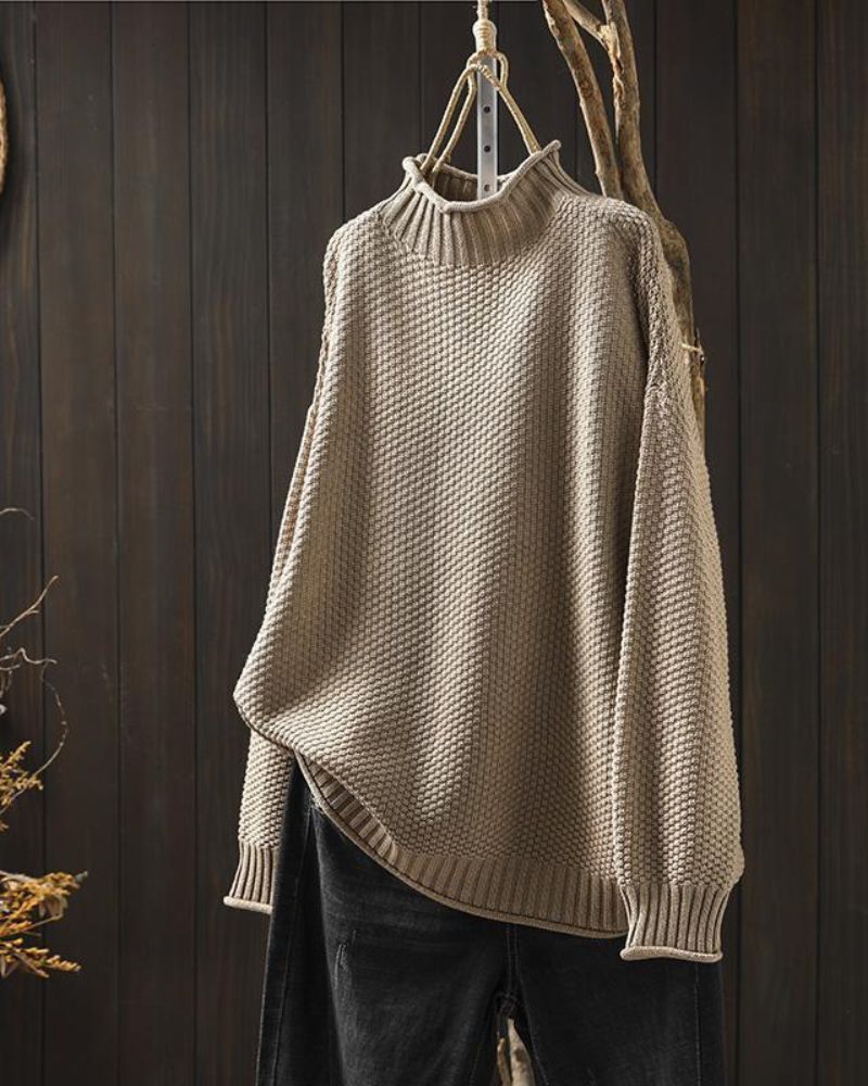 Suéter Femenino Oversized de Tricô Zilá