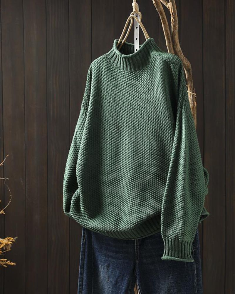 Suéter Femenino Oversized de Tricô Zilá