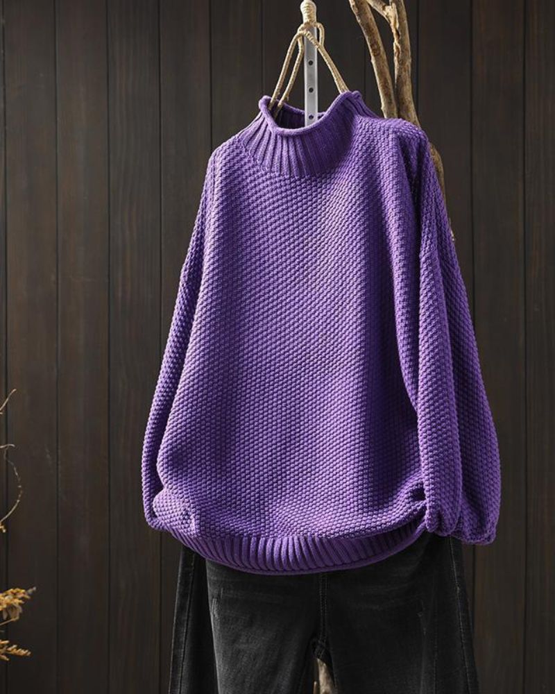 Suéter Femenino Oversized de Tricô Zilá