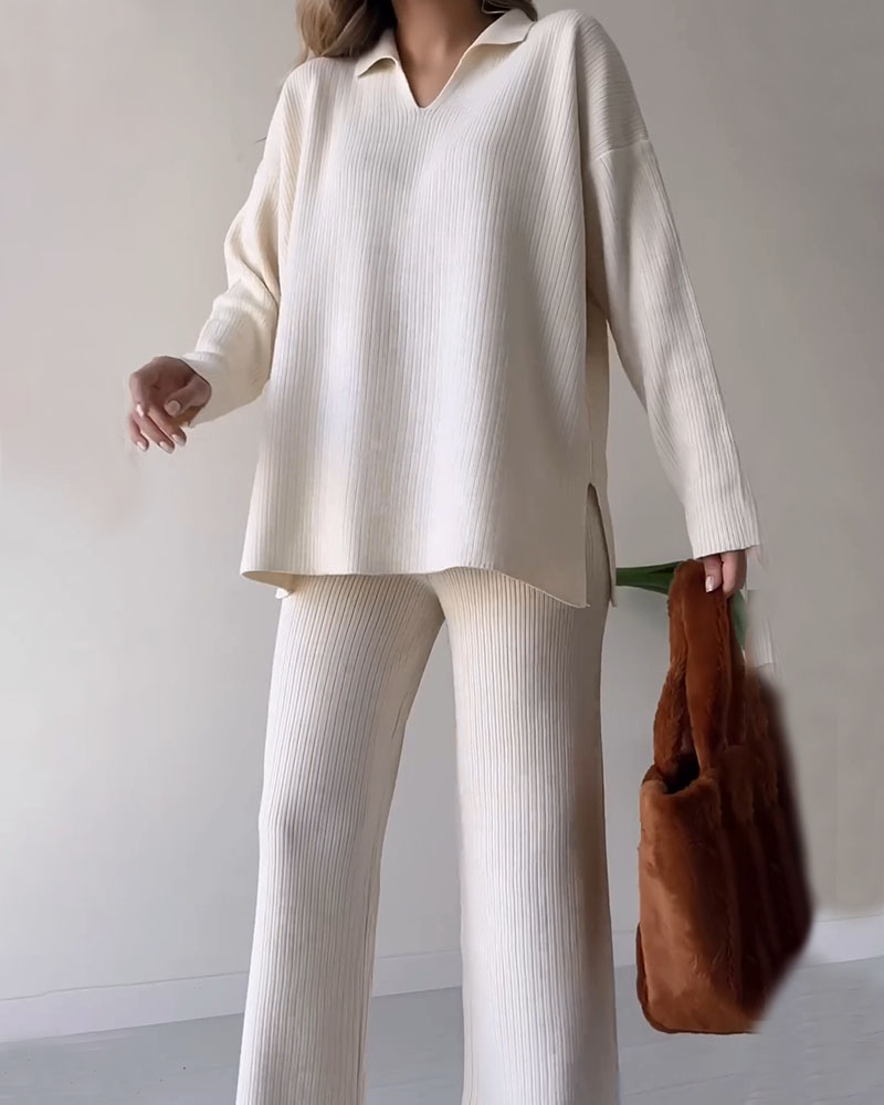 Coria - Ensemble Deux Pièces Décontracté En Tricot