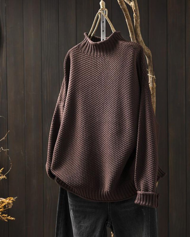Suéter Femenino Oversized de Tricô Zilá