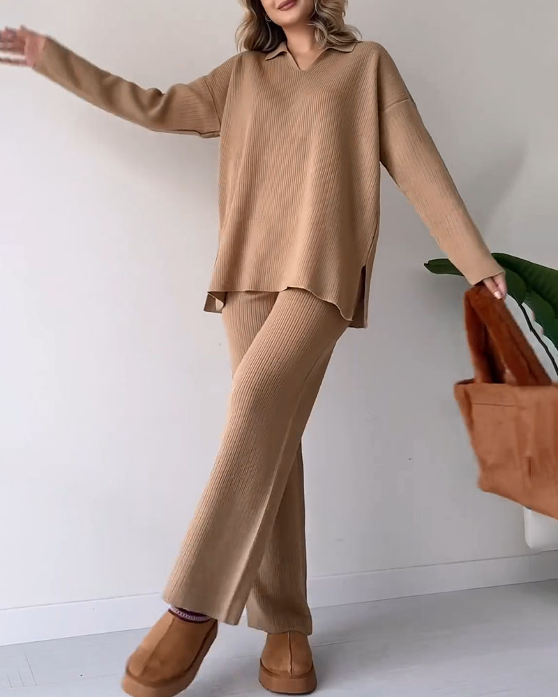 Coria - Ensemble Deux Pièces Décontracté En Tricot