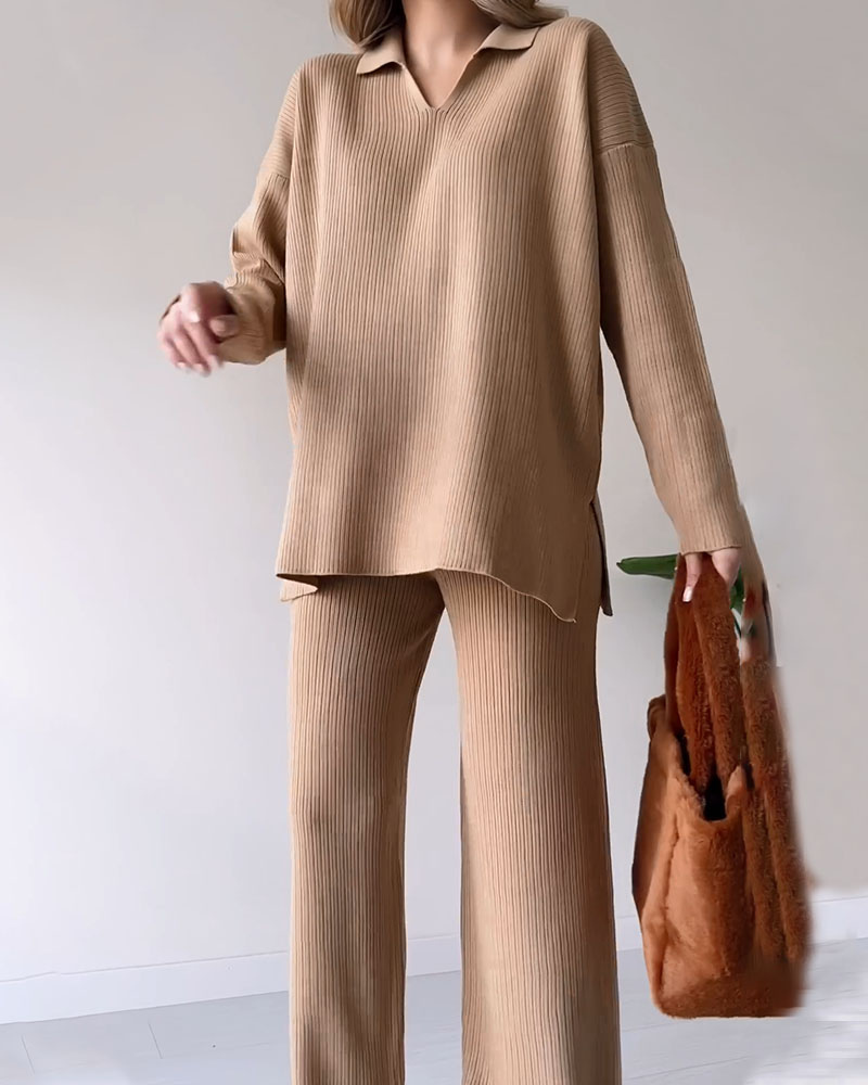 Coria - Ensemble Deux Pièces Décontracté En Tricot