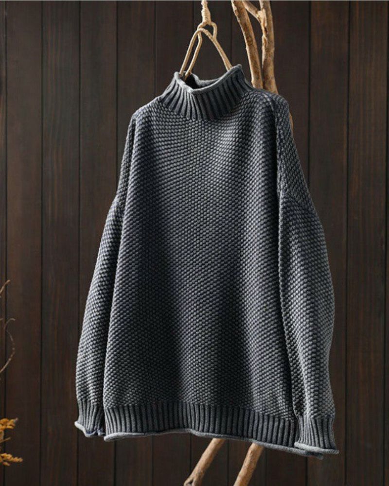 Suéter Femenino Oversized de Tricô Zilá