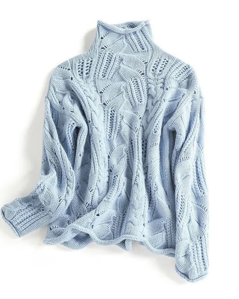 Suéter Femenino de Cashmere Cuello Alto Maíra