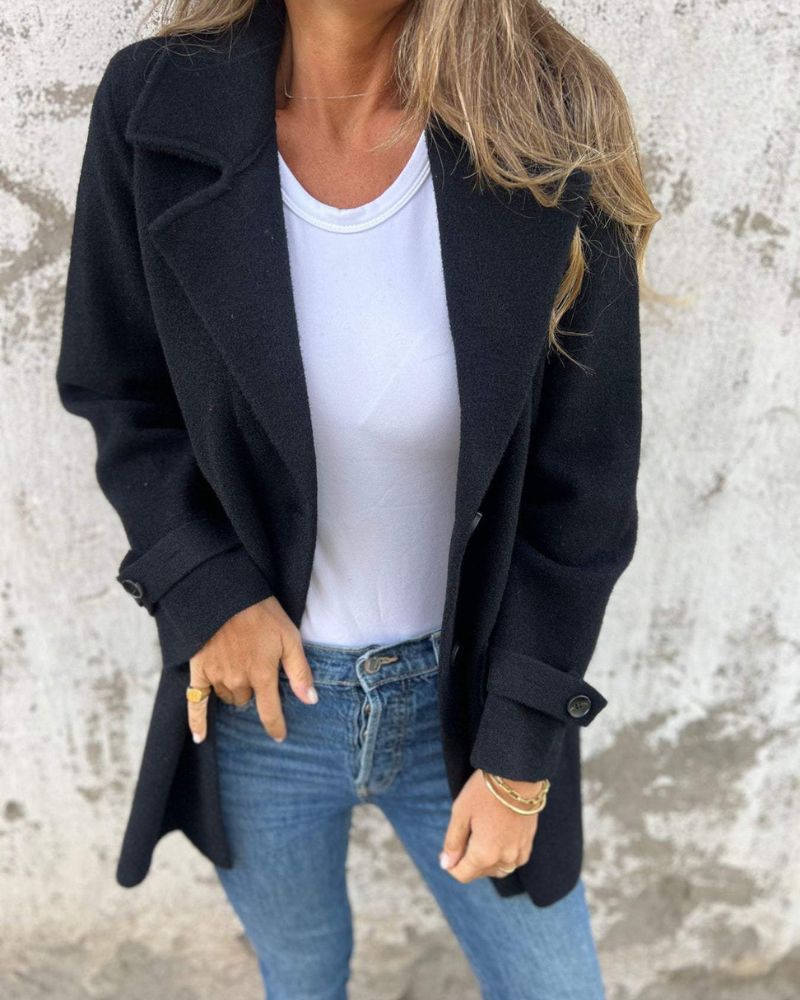 Blazer Femenino Sastre con Botones y Solapa Rosalie