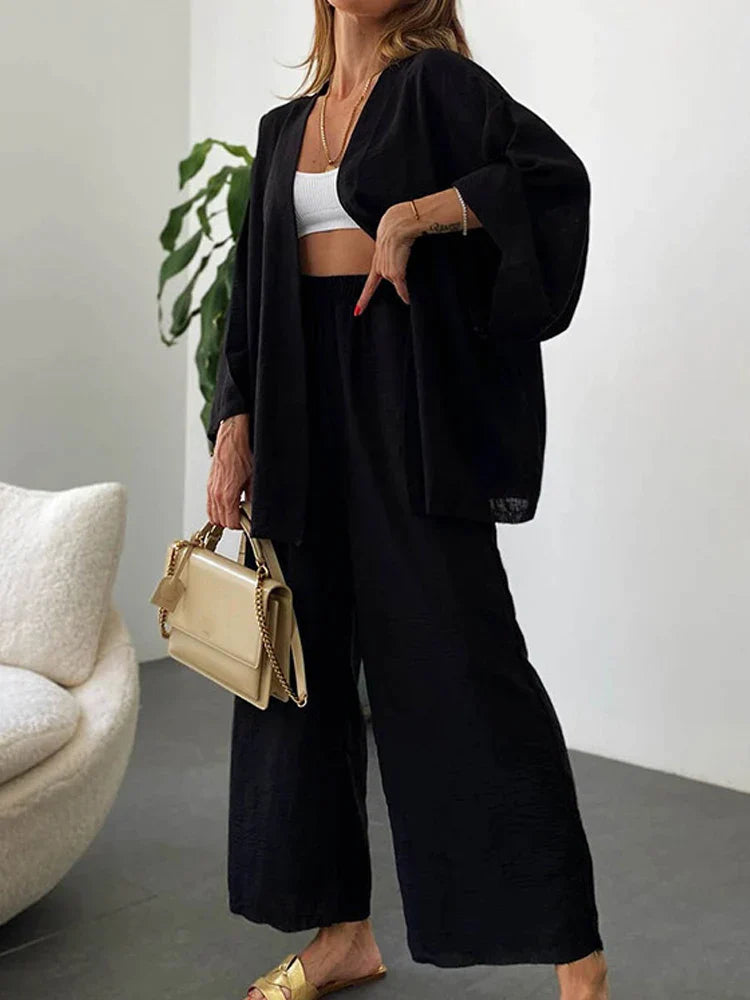 Conjunto Femenino Kimono Pantalón Comfy