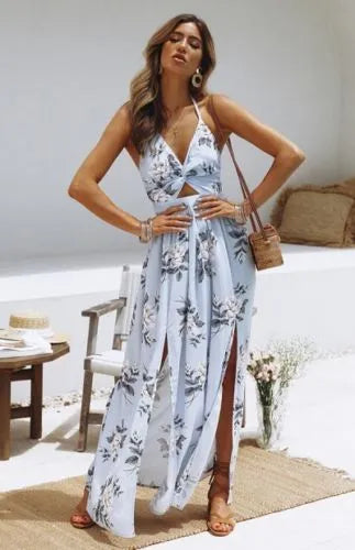 Vestido Femenino Largo Con Un Hombro Y Con Abertura