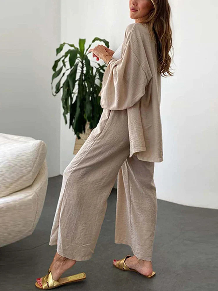 Conjunto Femenino Kimono Pantalón Comfy