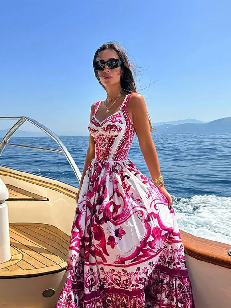 Vestido Femenino Largo Estampado