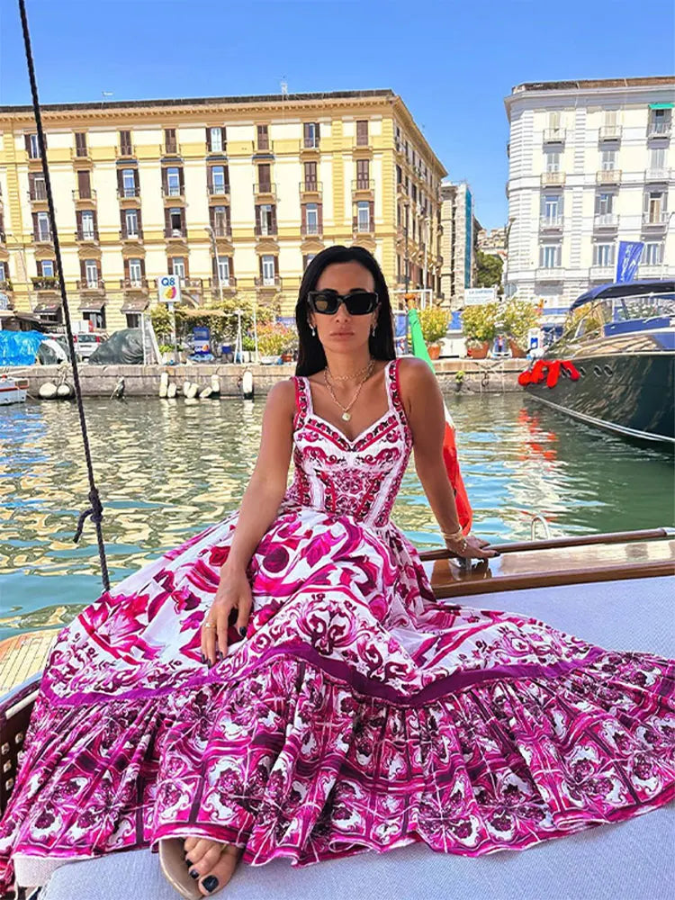 Vestido Femenino Largo Estampado