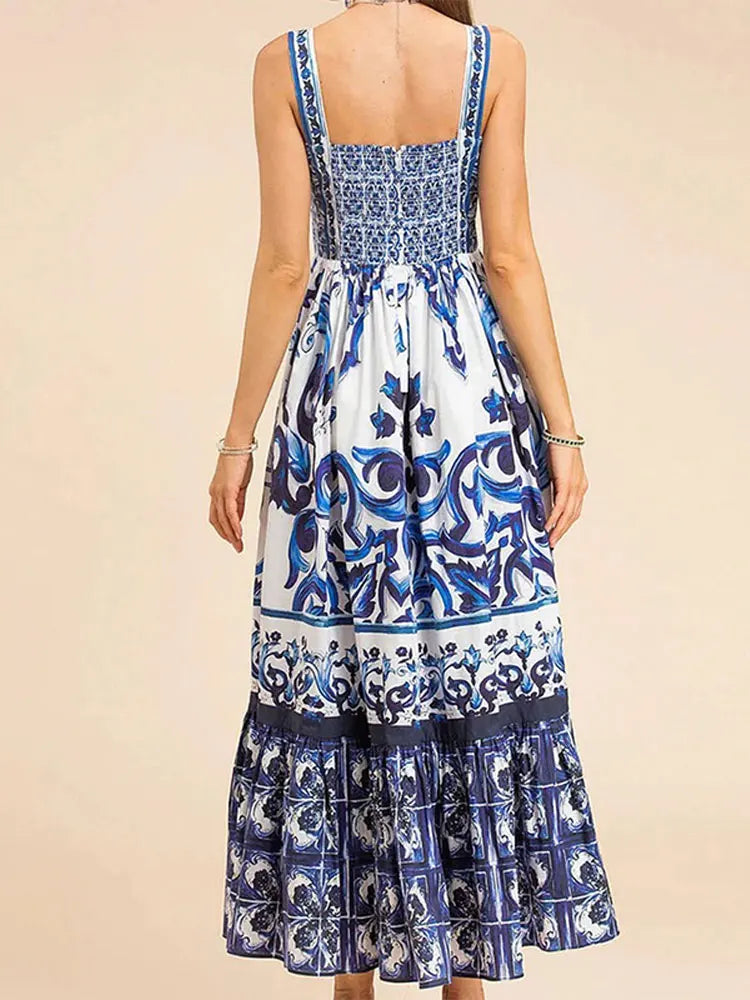 Vestido Femenino Largo Estampado
