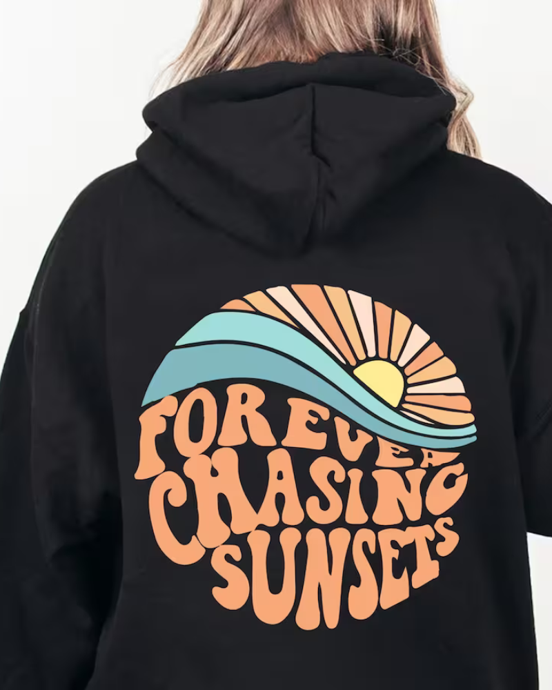 Sudadera Femenina con Capucha 'Forever Chasing Sunsets' Nina