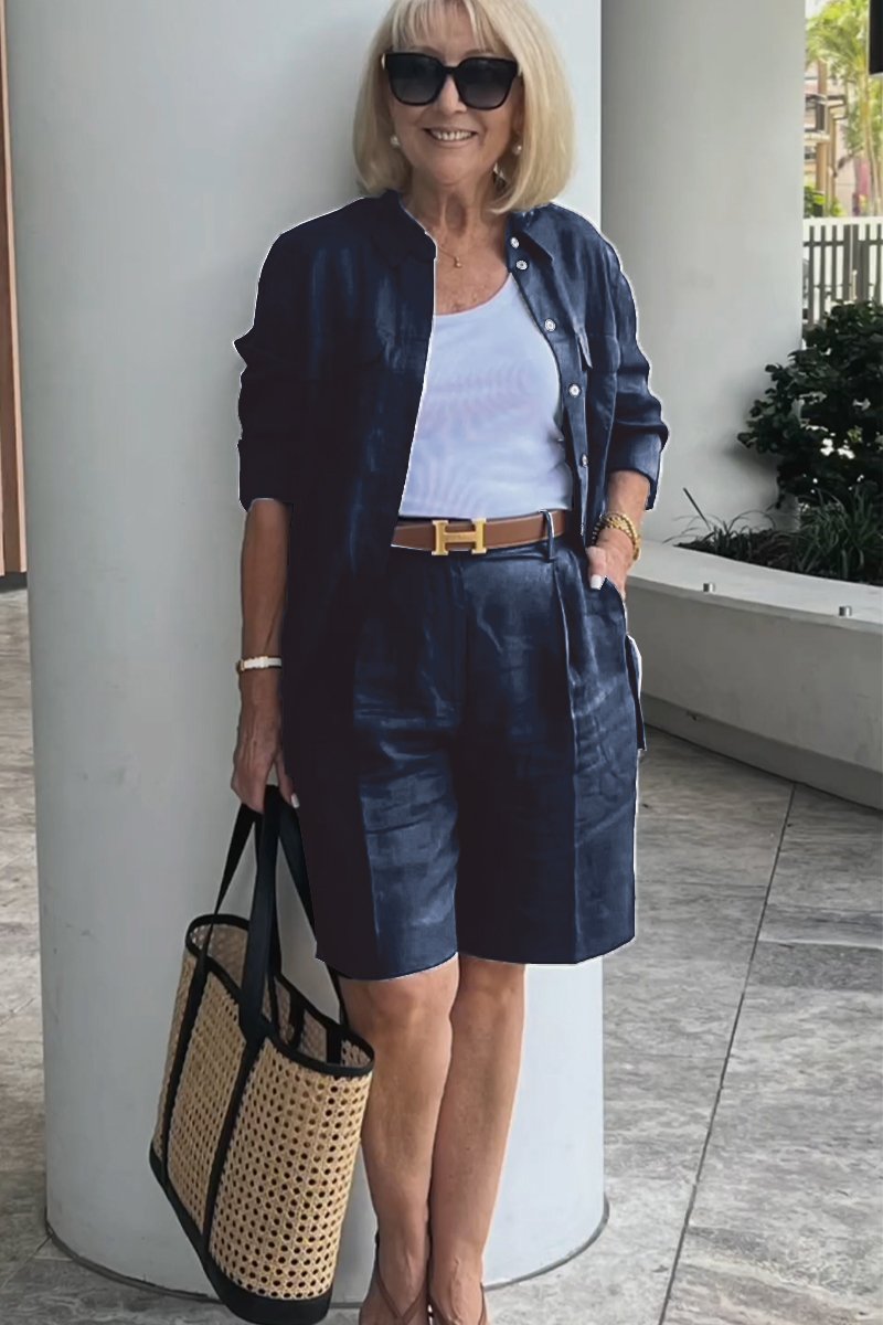 Conjunto Camisa y Shorts de Lino y Algodón Verona | Elegancia Casual Atemporal
