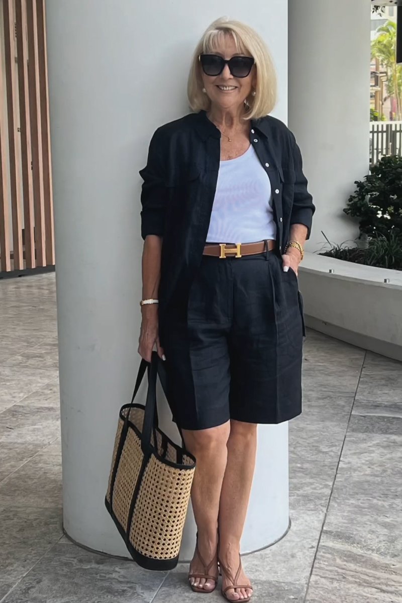 Conjunto Camisa y Shorts de Lino y Algodón Verona | Elegancia Casual Atemporal