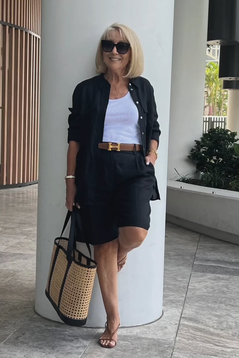 Conjunto Camisa y Shorts de Lino y Algodón Verona | Elegancia Casual Atemporal