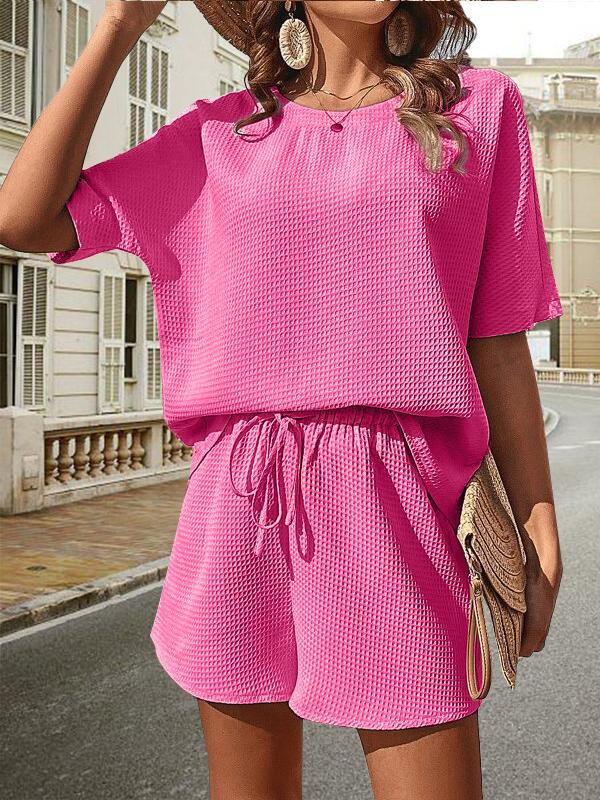 Conjunto de Dos Piezas con Camisa de Manga Corta y Shorts