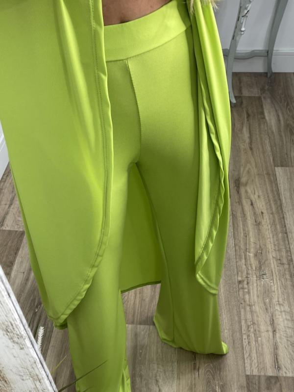 Conjunto de Dos Piezas con Top con Abertura y Pantalones Casual