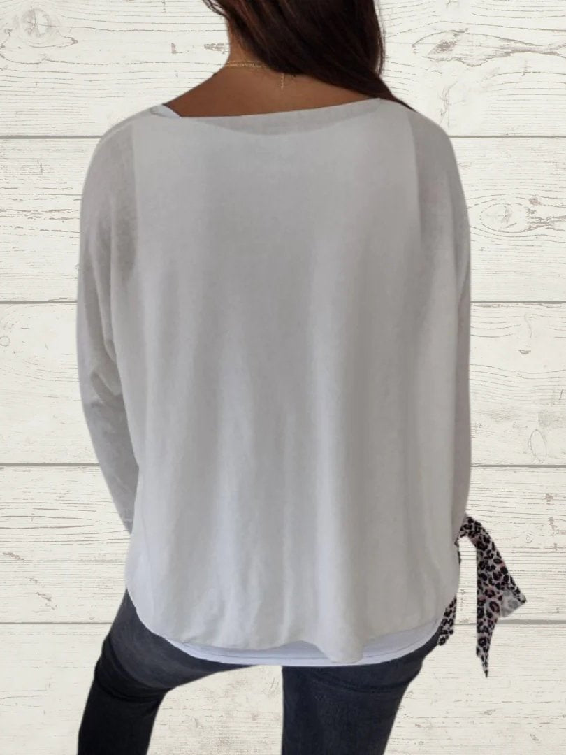 Conjunto Femenino Casual de Tops de Color Sólido y Cami de Dos Piezas