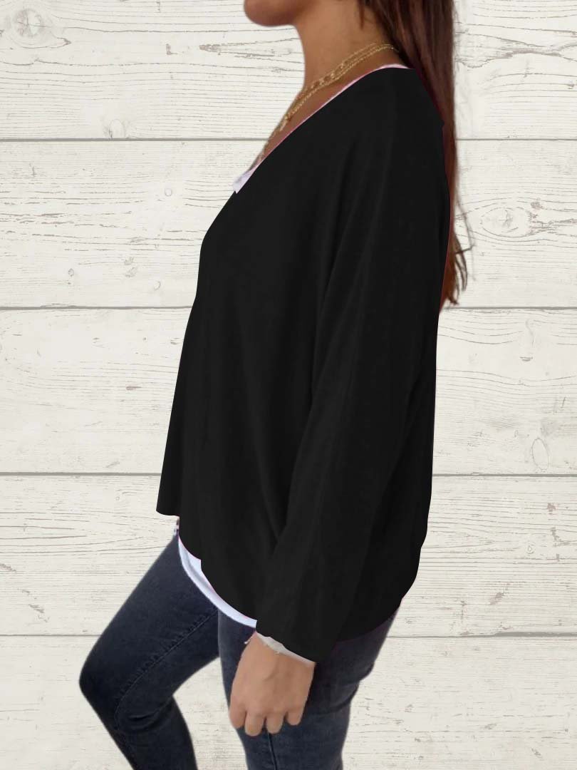 Conjunto Femenino Casual de Tops de Color Sólido y Cami de Dos Piezas
