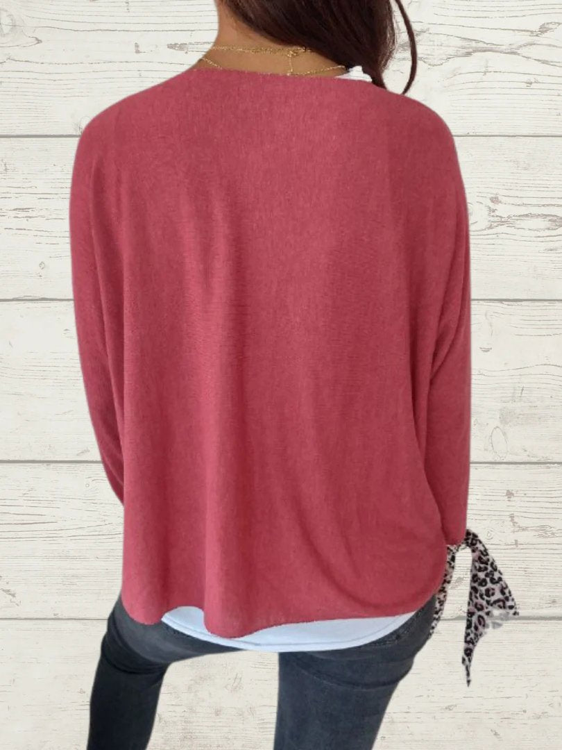 Conjunto Femenino Casual de Tops de Color Sólido y Cami de Dos Piezas