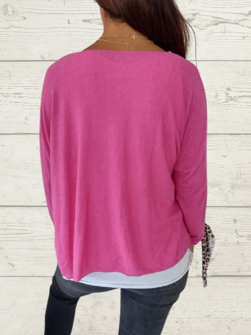 Conjunto Femenino Casual de Tops de Color Sólido y Cami de Dos Piezas