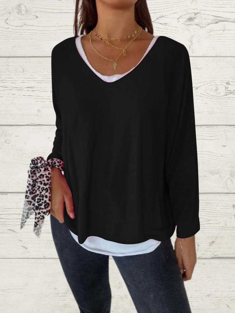 Conjunto Femenino Casual de Tops de Color Sólido y Cami de Dos Piezas