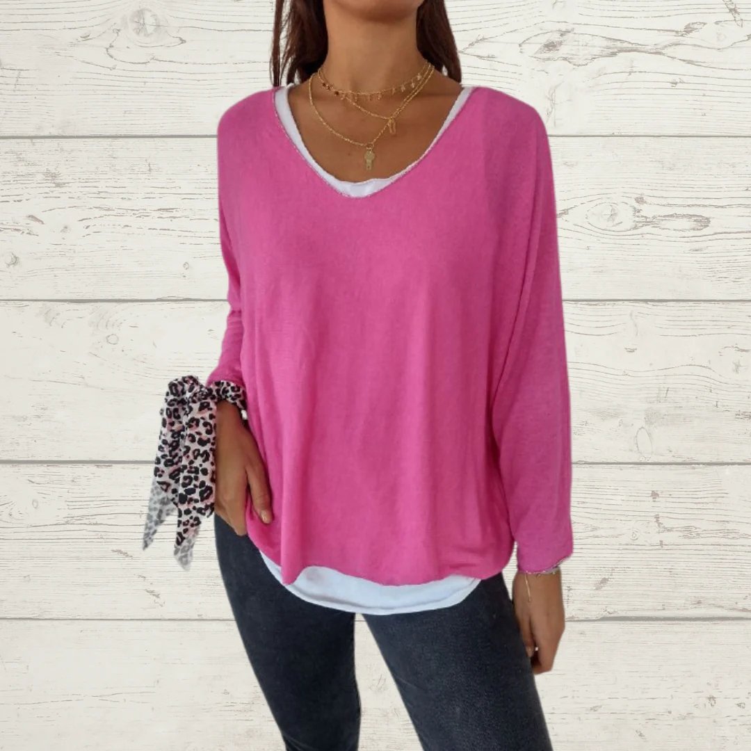 Conjunto Femenino Casual de Tops de Color Sólido y Cami de Dos Piezas