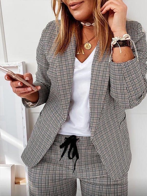 Conjunto Femenino Casual A cuadros