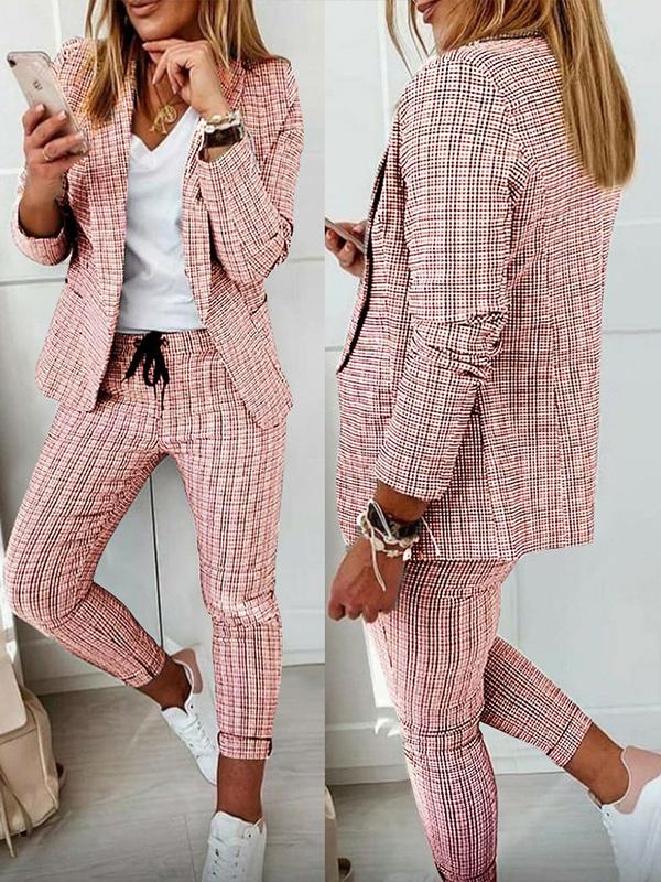 Conjunto Femenino Casual A cuadros