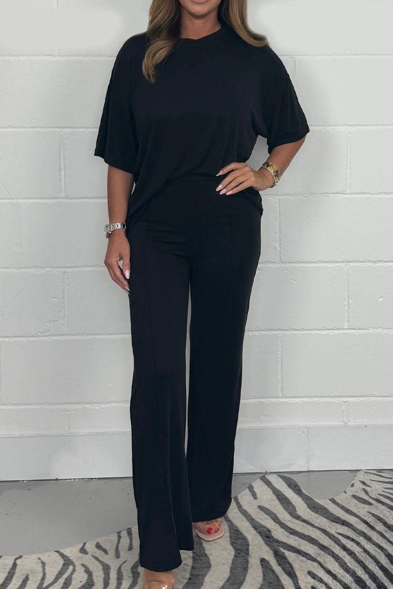 Conjunto Femenino de Camiseta y Pantalones para Lounge Lujoso