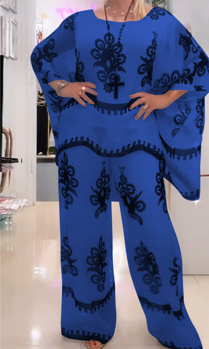 Conjunto Femenino Estampado de Dos Piezas