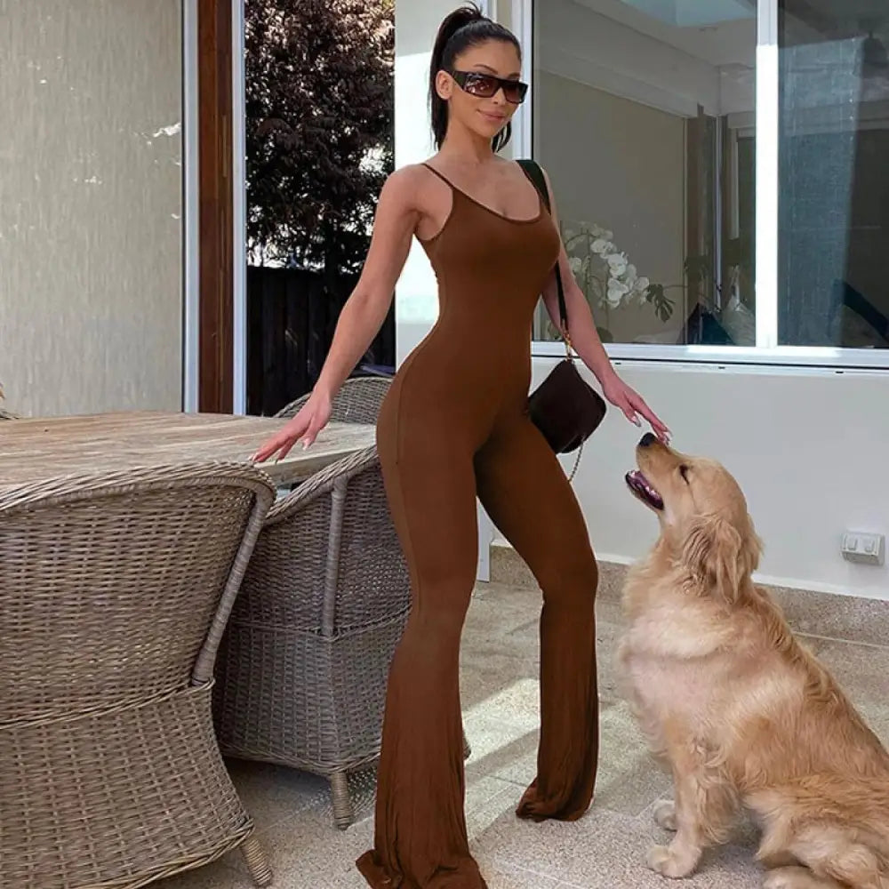 Macacão Legging Barra Flare
