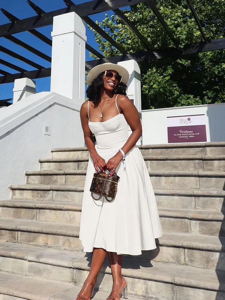Vestido Midi Corset Tirantes Nia