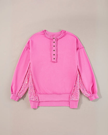 Blusa Oversized Rosa con Paetés Paula