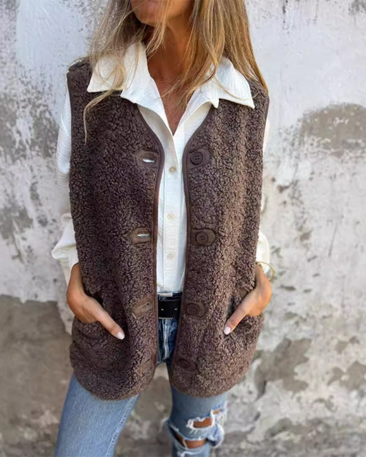 Chaqueta Femenina Forrada en Piel de Peluche Daniela