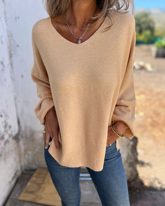 Blusa Femenina Básica con Escote en V