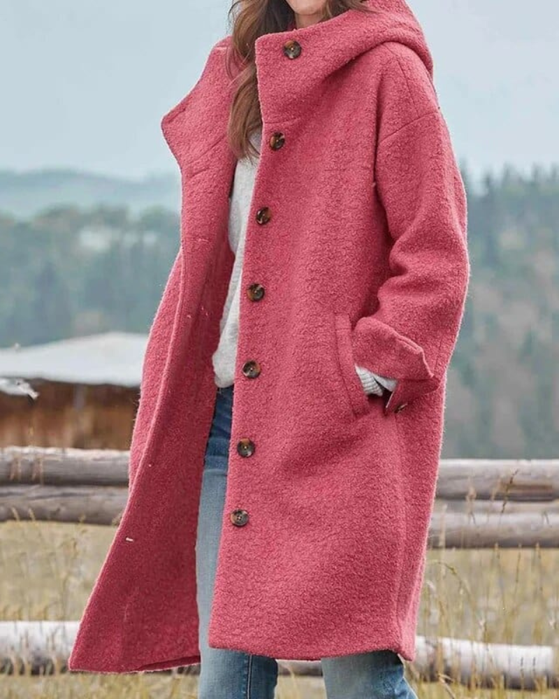 Abrigo Oversized Femenino con Capucha Dena