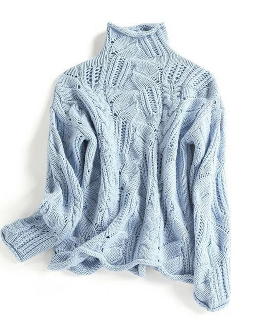 Suéter Femenino de Cashmere Cuello Alto Maíra