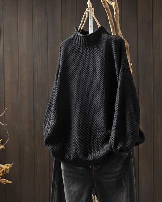 Suéter Femenino Oversized de Tricô Zilá