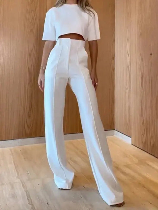 Conjunto Corto y Pantalón de Cintura Alta