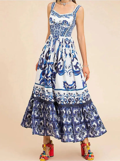 Vestido Femenino Largo Estampado