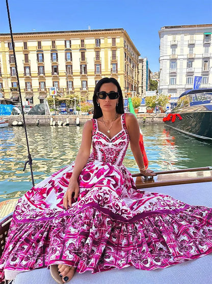 Vestido Femenino Largo Estampado
